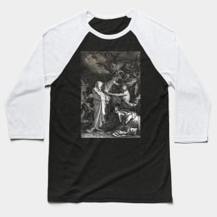 Saul consults Samuel after the witch of Endor by A Laurentius Baseball T-Shirt